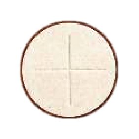 White 2¾-inch celebrant altar bread