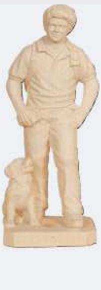 Carved Saint Carlo Acutis statue from the catalog